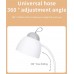 Adjustable LED Desk Lamp Rechargeable Portable Table Light with Flexible Gooseneck, Rotary Switch, Carry Hook 20.1” Study & Reading Lamp for Bedroom, Office, Dorm